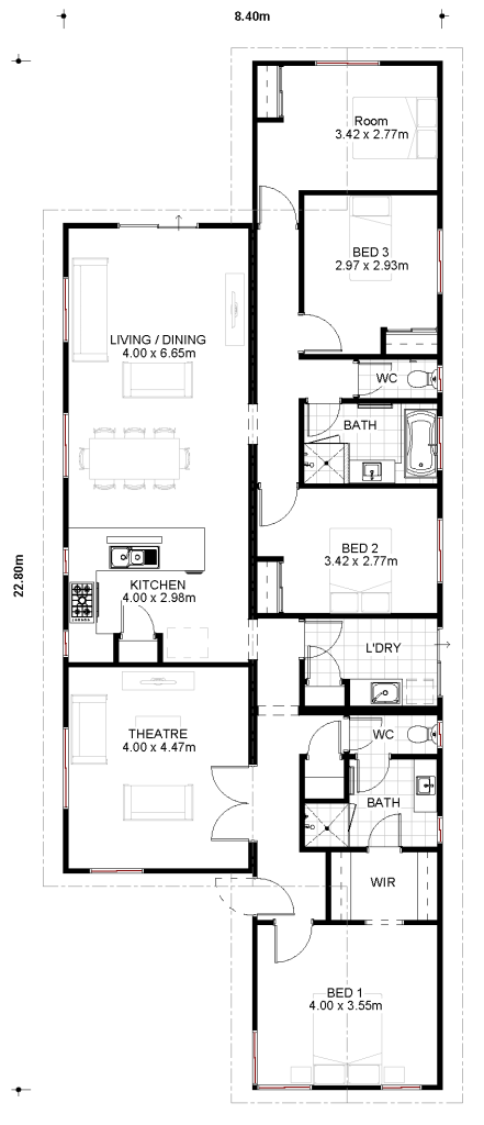 10 Blackwood Floorplan 4x2 RevA BLACKWOOD 3